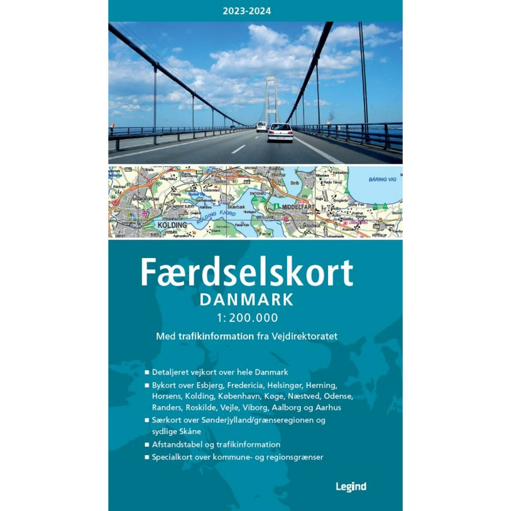 Danmark Atlas Faerdselkort 2023-2024